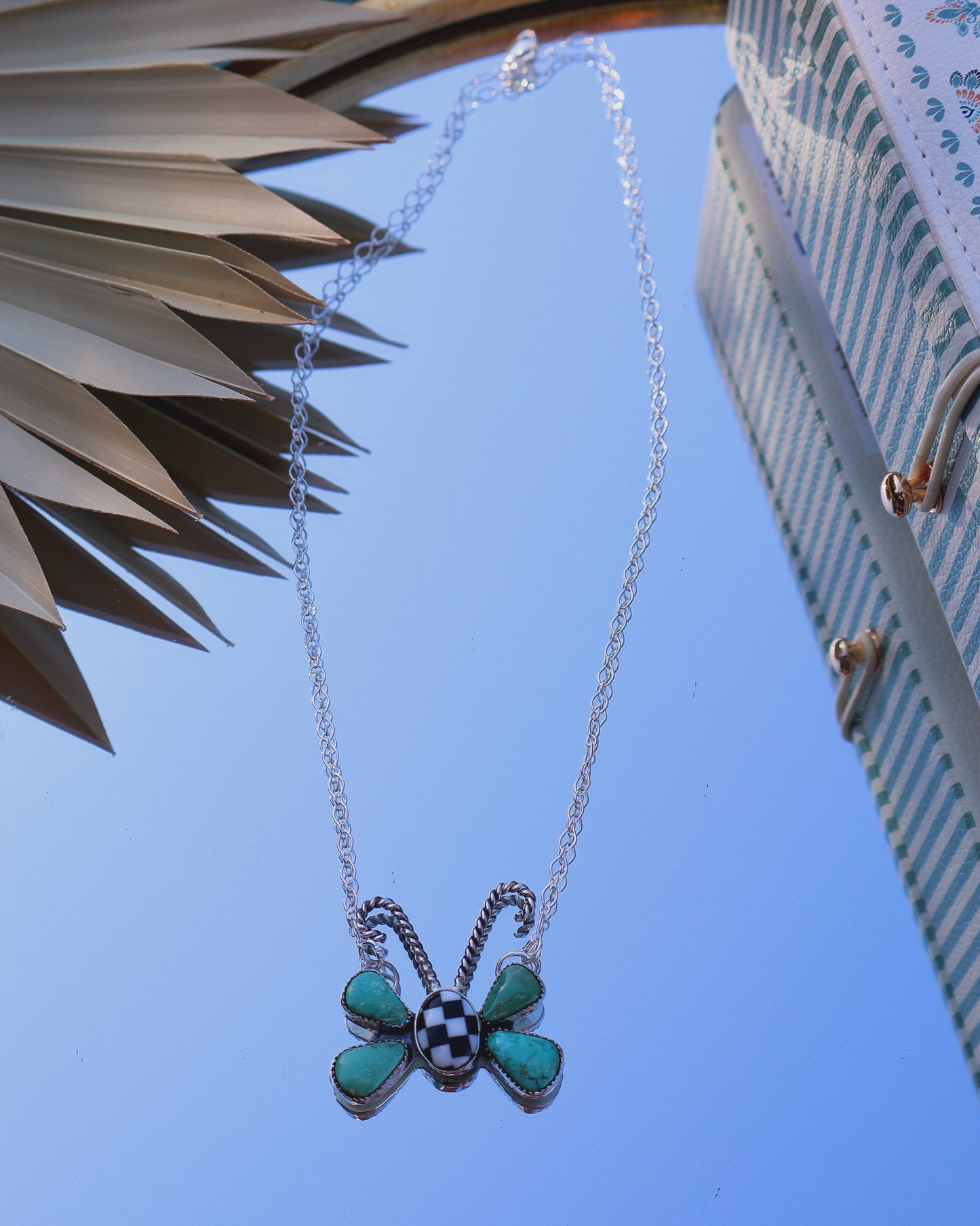 Butterfly Check Necklace