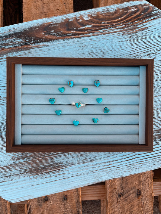 Kingman Turquoise Heart Stacker