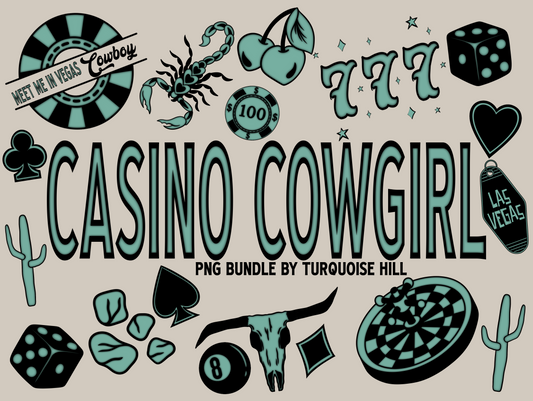 Casino Cowgirl PNG Bundle