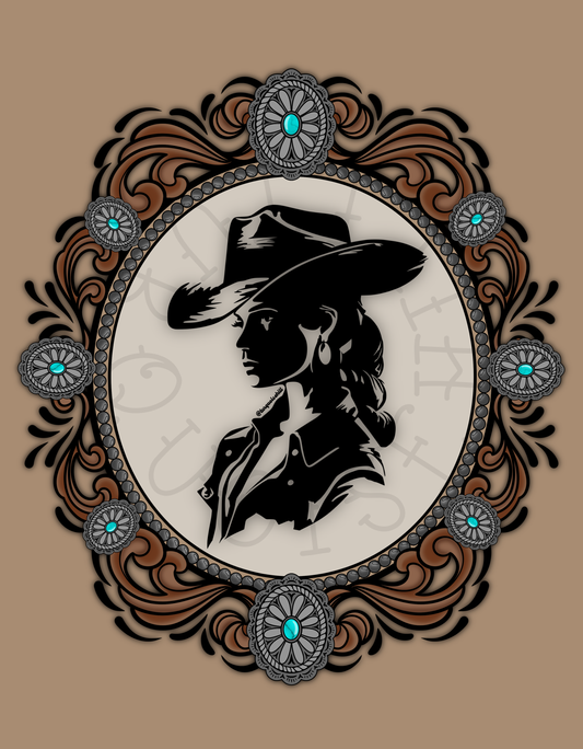 Cowgirl Cameo PNG